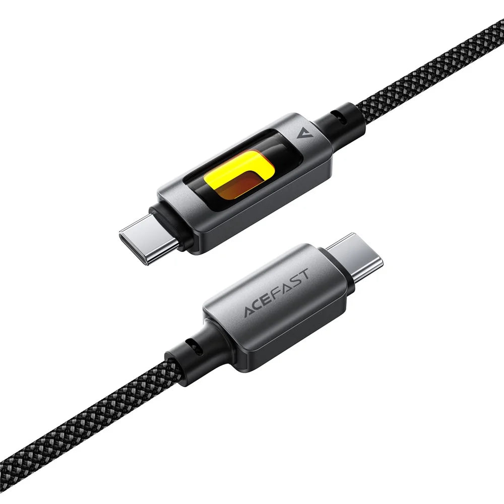 ACEFAST C21-03 1.2m USB C to USB C Cable 60W Charging Data Transfer Braided Cord with Colorful Light - 7