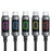 ACEFAST C21-04 1.2m USB A to USB C 3A Fast Charging Cable Braided Data Cord with Colorful Light - 2
