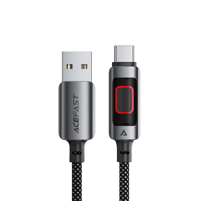 ACEFAST C21-04 1.2m USB A to USB C 3A Fast Charging Cable Braided Data Cord with Colorful Light - 5