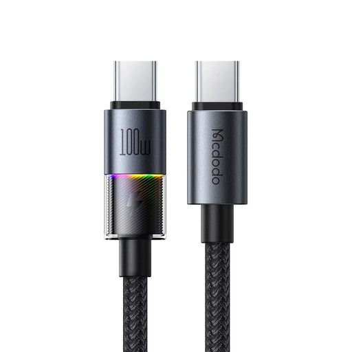 MCDODO CA-8200 1.2m PD 100W Fast Charging Cord with Colorful LED Light USB C to USB C Data Cable - 2