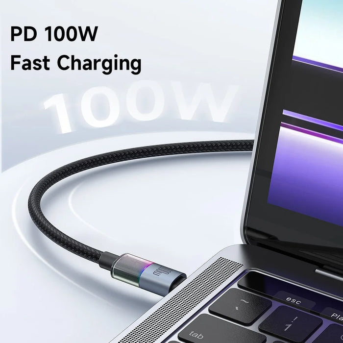 MCDODO CA-8200 1.2m PD 100W Fast Charging Cord with Colorful LED Light USB C to USB C Data Cable - 5