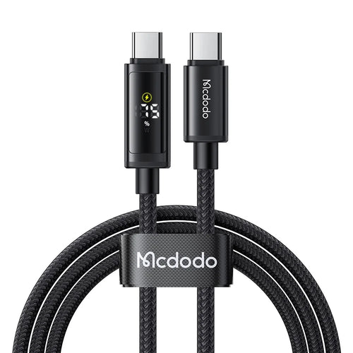 MCDODO CA-8000 1.2m Digital Display PD 100W Fast Charging USB C to USB C Data Cable - 1