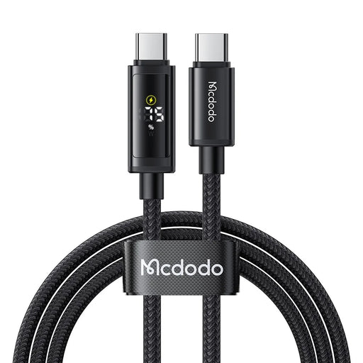 MCDODO CA-8000 1.2m Digital Display PD 100W Fast Charging USB C to USB C Data Cable - 1