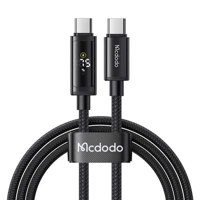 MCDODO CA-8000 1.2m Digital Display PD 100W Fast Charging USB C to USB C Data Cable - 1