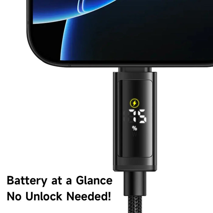 MCDODO CA-8000 1.2m Digital Display PD 100W Fast Charging USB C to USB C Data Cable - 4