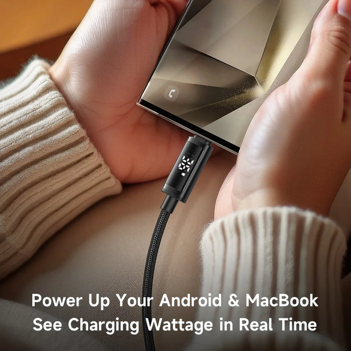 MCDODO CA-8000 1.2m Digital Display PD 100W Fast Charging USB C to USB C Data Cable - 5