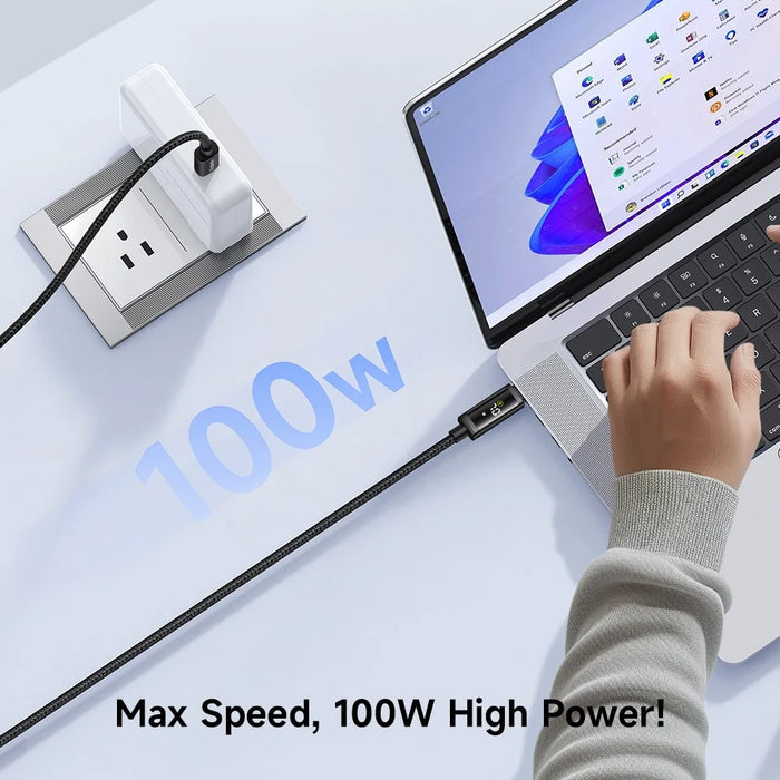 MCDODO CA-8000 1.2m Digital Display PD 100W Fast Charging USB C to USB C Data Cable - 6