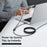 MCDODO CA-7380 1.5m USB C to Dual USB C Magnetic Splitter Cord 100W Fast Charging Cable - 3