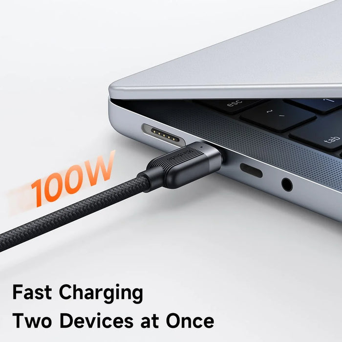 MCDODO CA-7380 1.5m USB C to Dual USB C Magnetic Splitter Cord 100W Fast Charging Cable - 6