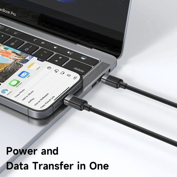 MCDODO CA-7380 1.5m USB C to Dual USB C Magnetic Splitter Cord 100W Fast Charging Cable - 7