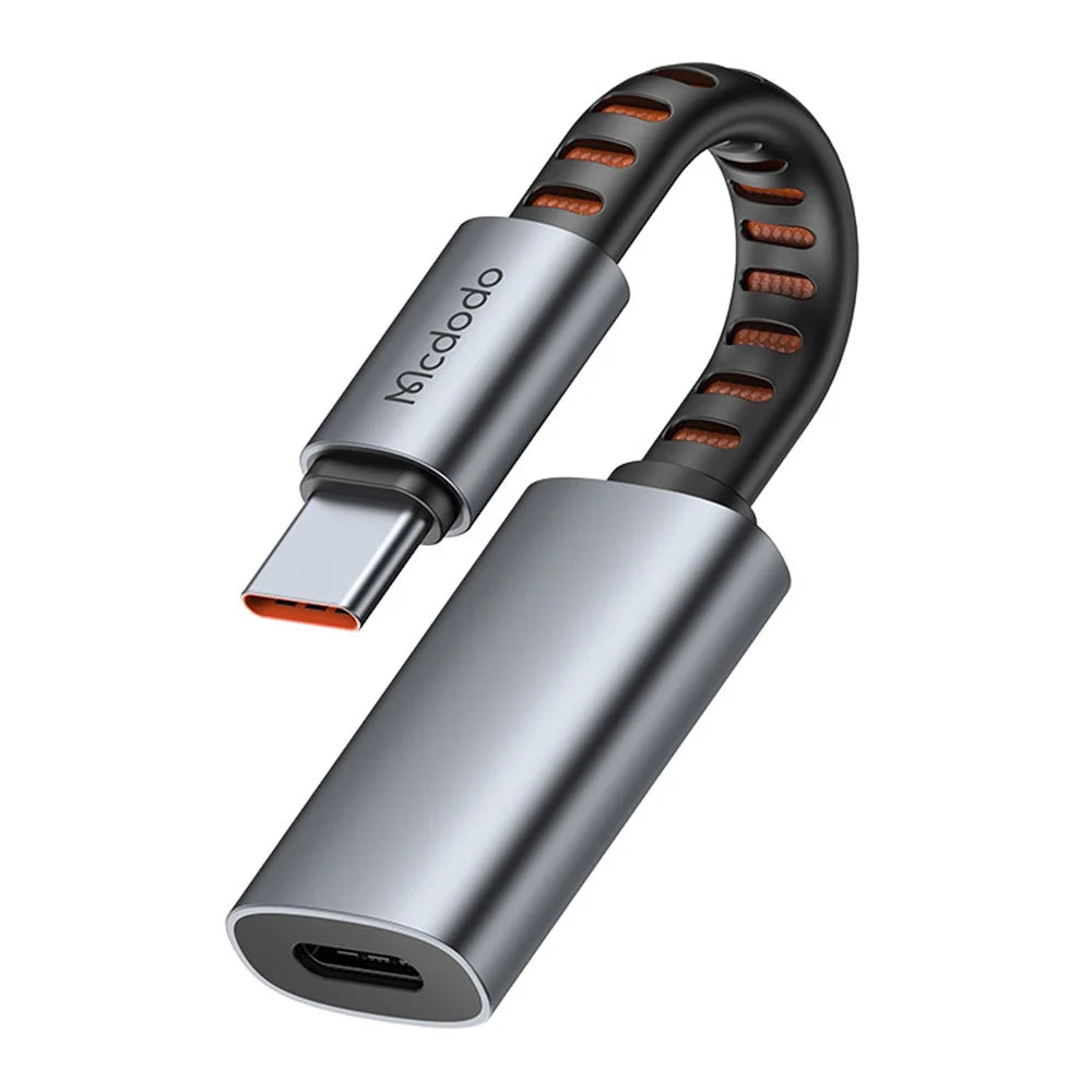 MCDODO CA-4870 MDD Nordic Series 8Pin Female to USB-C Male Adapter Cable 24W Fast Charging Data Transfer Cord - Black - 1