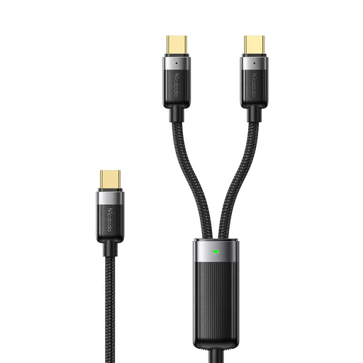 MCDODO CA-6780-IN-1 USB-C Fast Charging Cable Dual USB-C Ports 100W Charging Cord 1.5m Braided - 1
