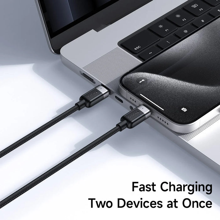 MCDODO CA-6780-IN-1 USB-C Fast Charging Cable Dual USB-C Ports 100W Charging Cord 1.5m Braided - 4