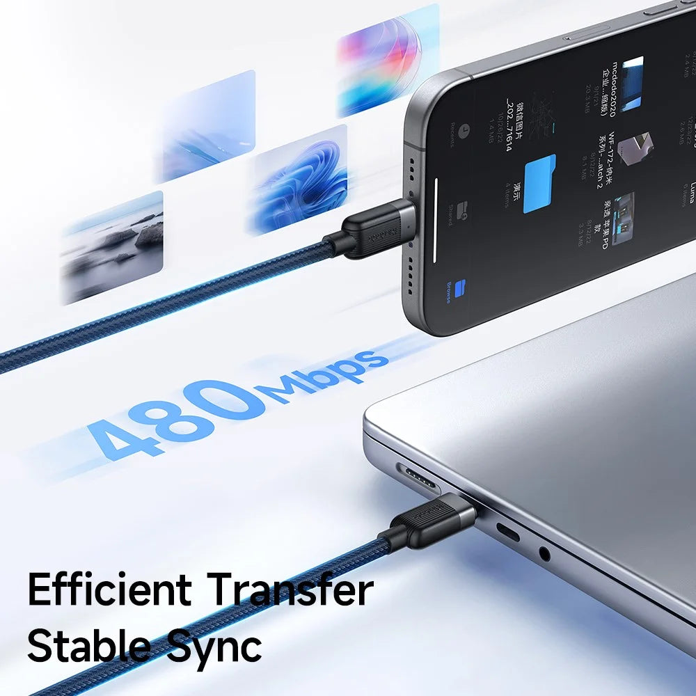 MCDODO CA-6780-IN-1 USB-C Fast Charging Cable Dual USB-C Ports 100W Charging Cord 1.5m Braided - 6