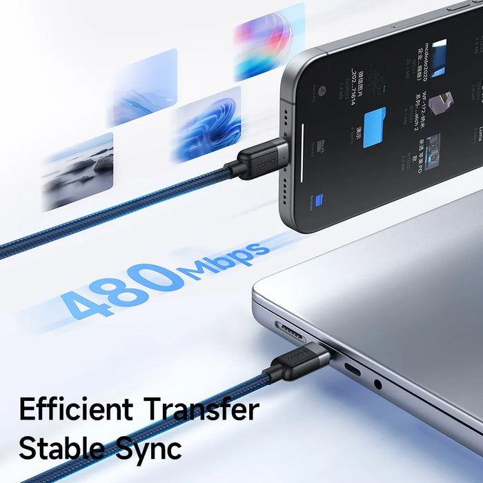 MCDODO CA-6780-IN-1 USB-C Fast Charging Cable Dual USB-C Ports 100W Charging Cord 1.5m Braided - 6