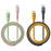 REMAX CB16(C-C) 65W Aluminum Alloy Braided Data Cable 1.2M PD Fast Charging Cable - Pink  /  Green - 2