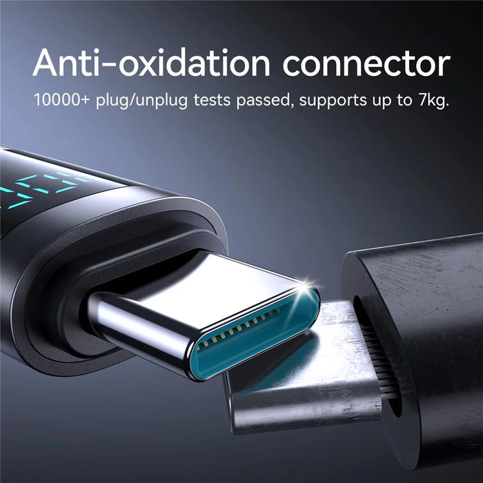 JOYROOM S-A16 Pro 1.2m Type-C to Type-C Data Cable 100W Fast Charging Cable with Digital Display - 5