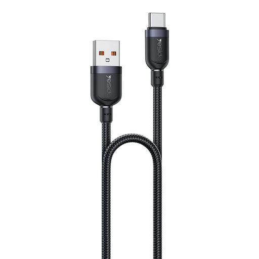 YESIDO CA132C 1.2m USB A to Type C Braided Wire 3A Fast Charging 480Mbps Data Cable - 1