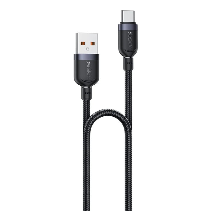 YESIDO CA132C 1.2m USB A to Type C Braided Wire 3A Fast Charging 480Mbps Data Cable - 1