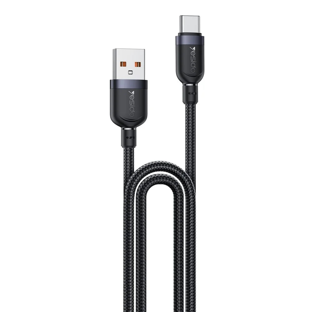 YESIDO CA133C 2m USB A to Type C Braided Wire 3A Fast Charging 480Mbps Data Cable - 1