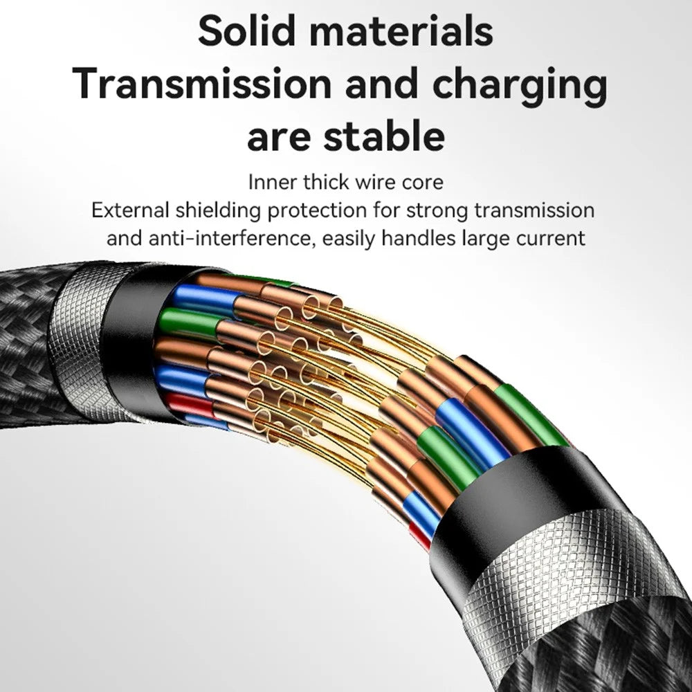 YESIDO CA133C 2m USB A to Type C Braided Wire 3A Fast Charging 480Mbps Data Cable - 7