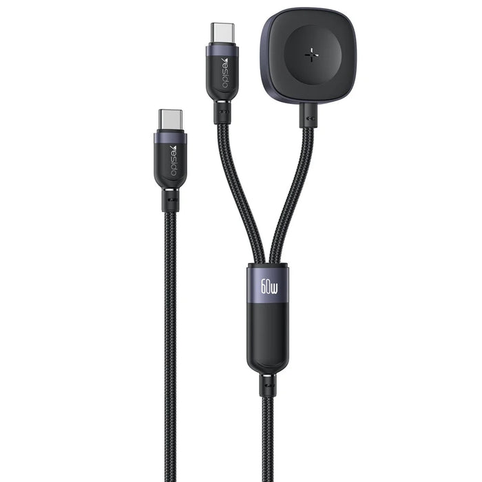 YESIDO CA136C 2 in 1 USB C to USB C  /  for Apple Watch Charger Dock 60W Fast Charging Cable - 1