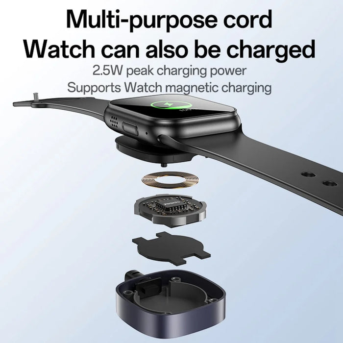YESIDO CA136C 2 in 1 USB C to USB C  /  for Apple Watch Charger Dock 60W Fast Charging Cable - 7