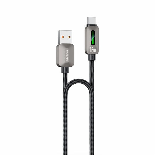 YESIDO CA137C USB A to Type C 66W Fast Charging Cable with Flowing Light Compatible with CarPlay - 1