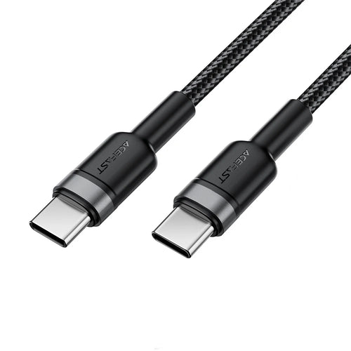 ACEFAST C22-03 1.2m USB-C to USB-C Aluminum Alloy Braided Charging Cable 60W Fast Charge Data Cord - 1