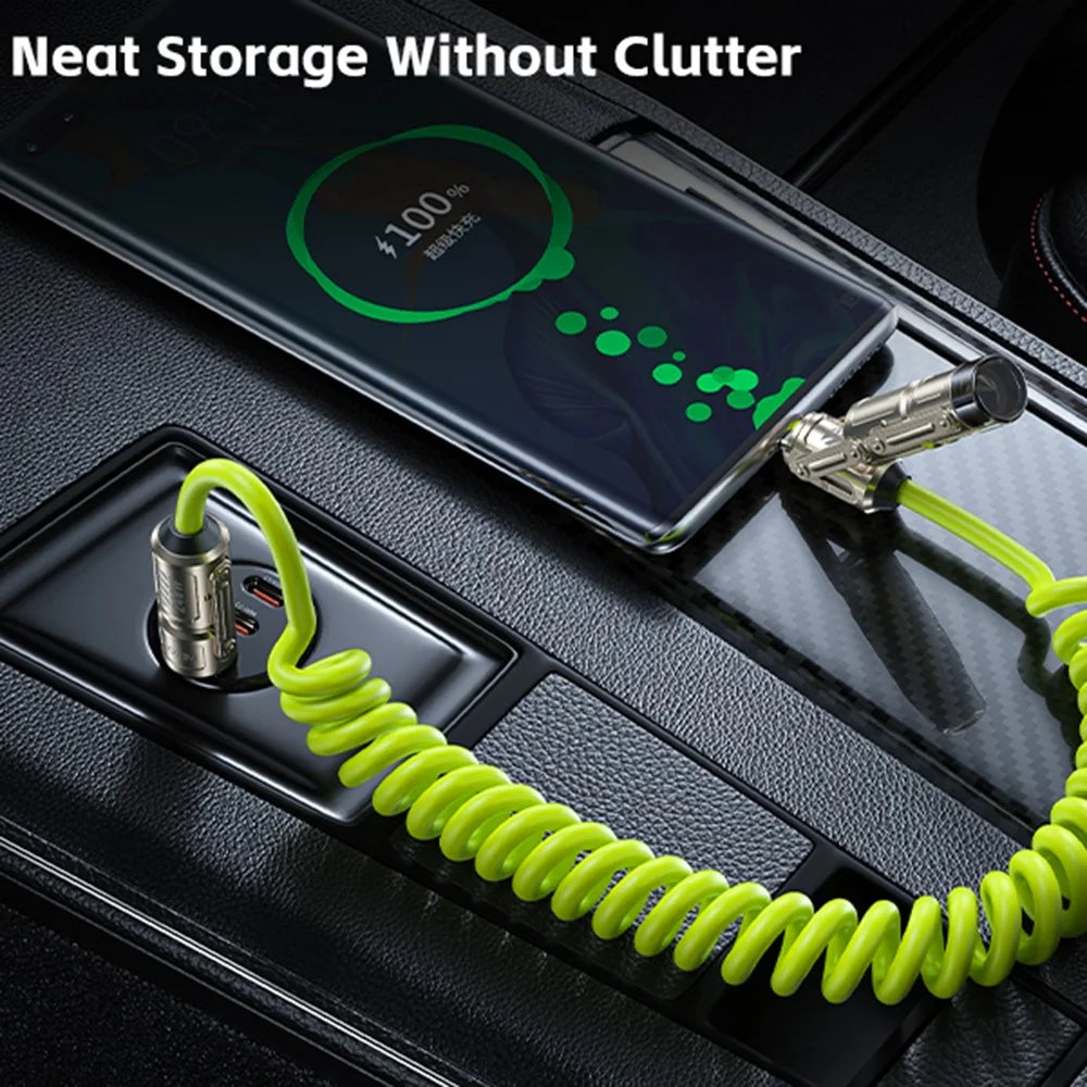 WEKOME WDC-80 Dofon No.1 Car-Specific Safety Data Cable 240W High Power 1.8M Length Multi Function Design - Green - 6