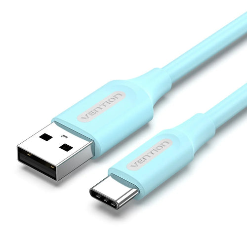 VENTION COKSG 1.5m USB 2.0 Type A Male to Type C Male Cable 3A Fast Charging Data Sync Cord, Lake Blue - 1
