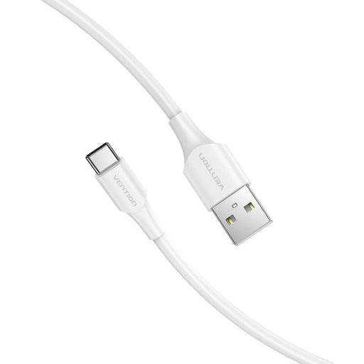 VENTION CTHWG 1.5m USB 2.0 Type A Male to Type C Male Cable 3A Fast Charging Data Sync Cord, White - 2