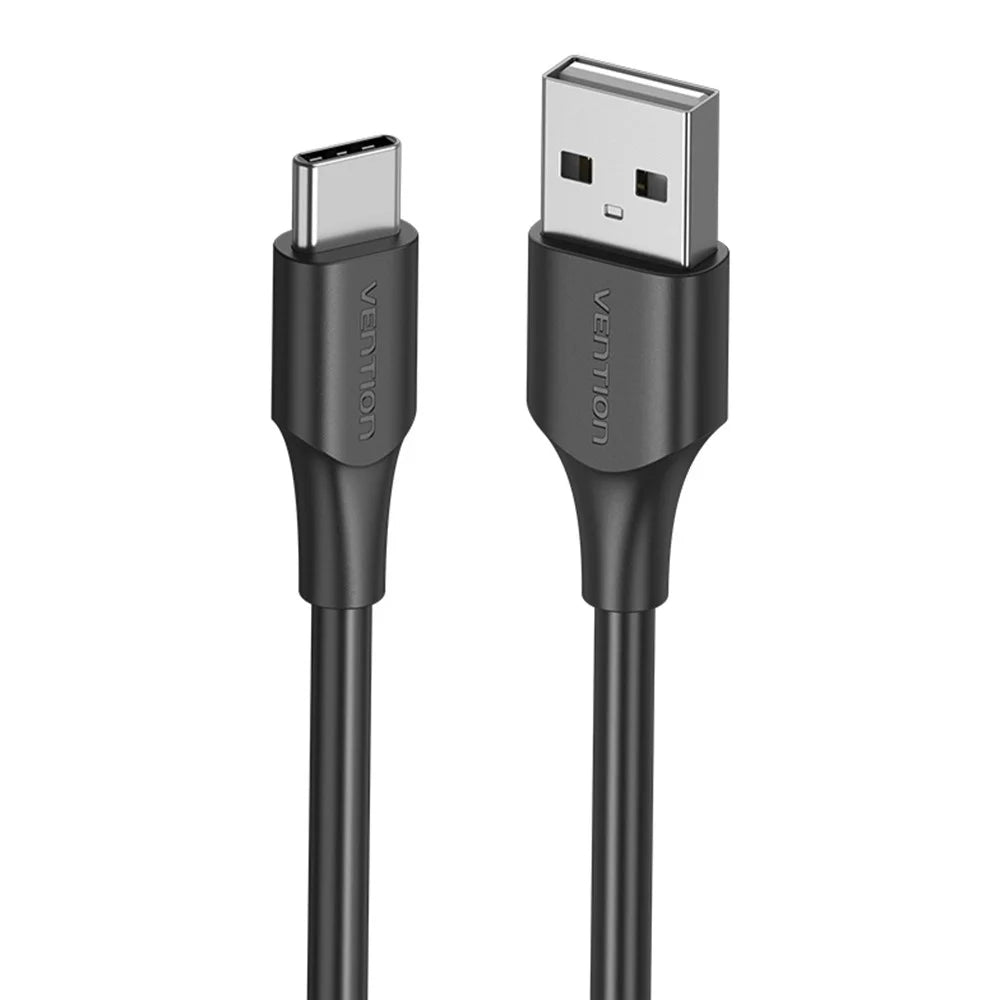 VENTION CTHBD 0.5m USB 2.0 A Male to C Male Cable 3A Fast Charging Data Sync Cord - Black - 3