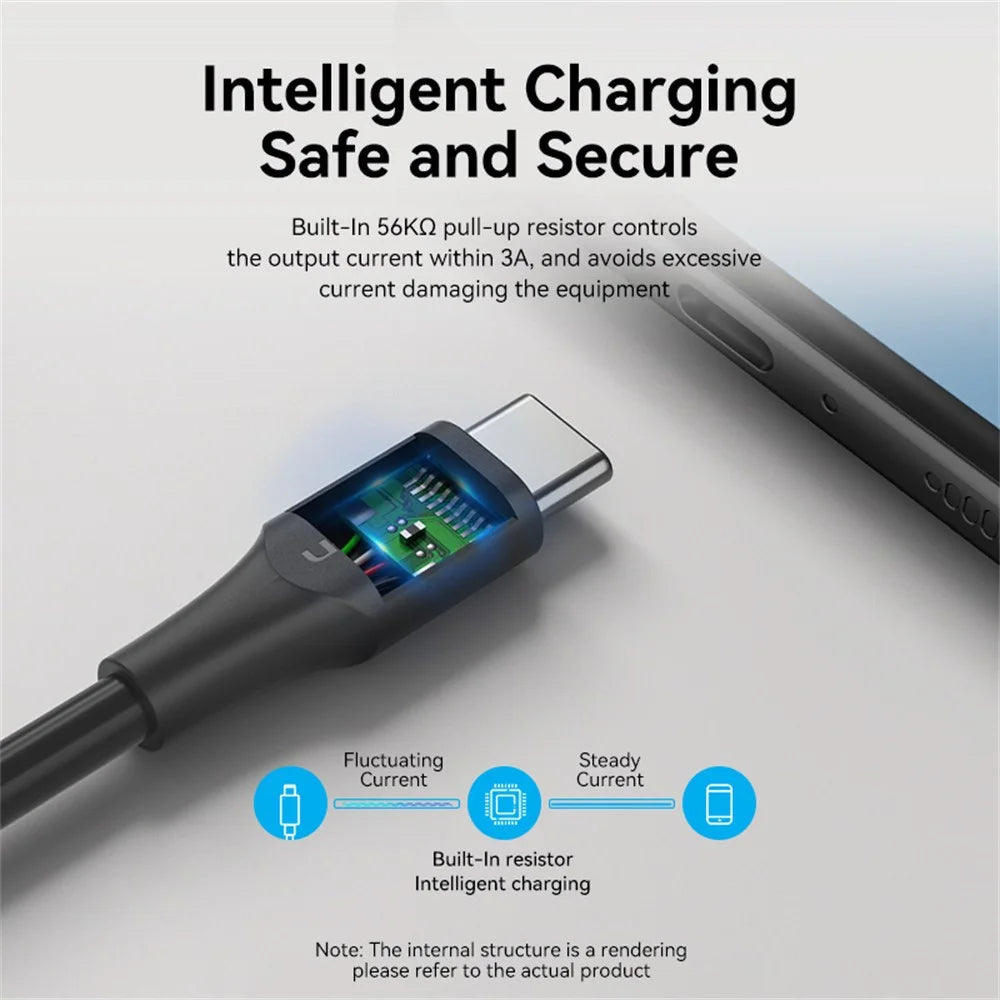 VENTION CTHBF CTH Series 1m 2.0 USB-A Male to USB-C Male 3A Data Cable High Speed 480Mbps 60W Charging Cord - 7