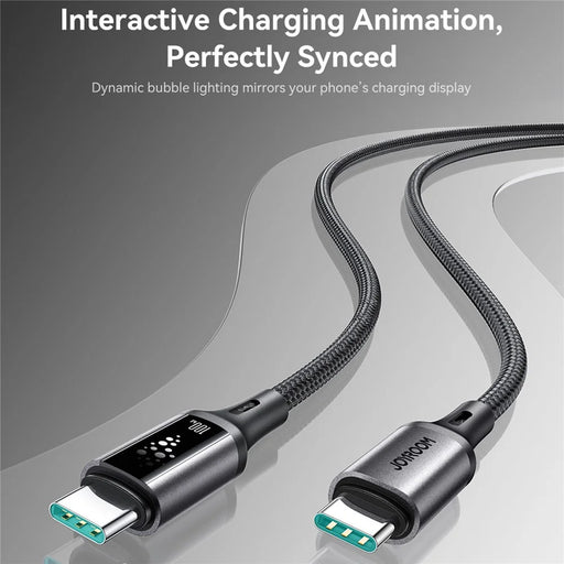 JOYROOM S-A60 1.2m Type-C to Type-C Cable 100W Fast Charging Data Sync Nylon Braided Cord - 2