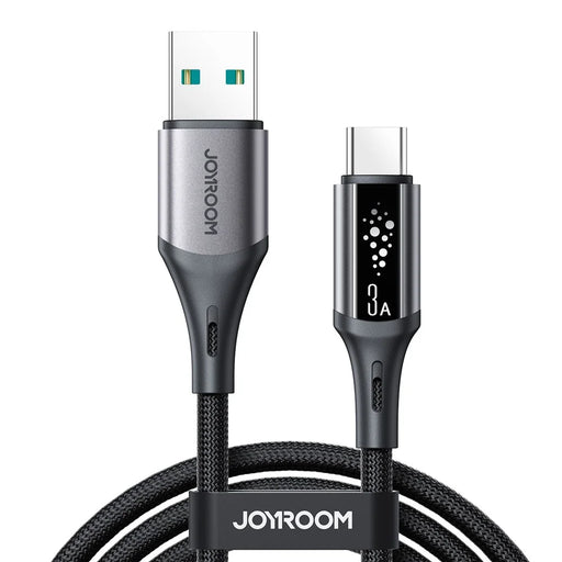 JOYROOM S-A60 1.2m 3A USB-A to Type-C Cable Fast Charging Data Sync Nylon Braided Cord - 1