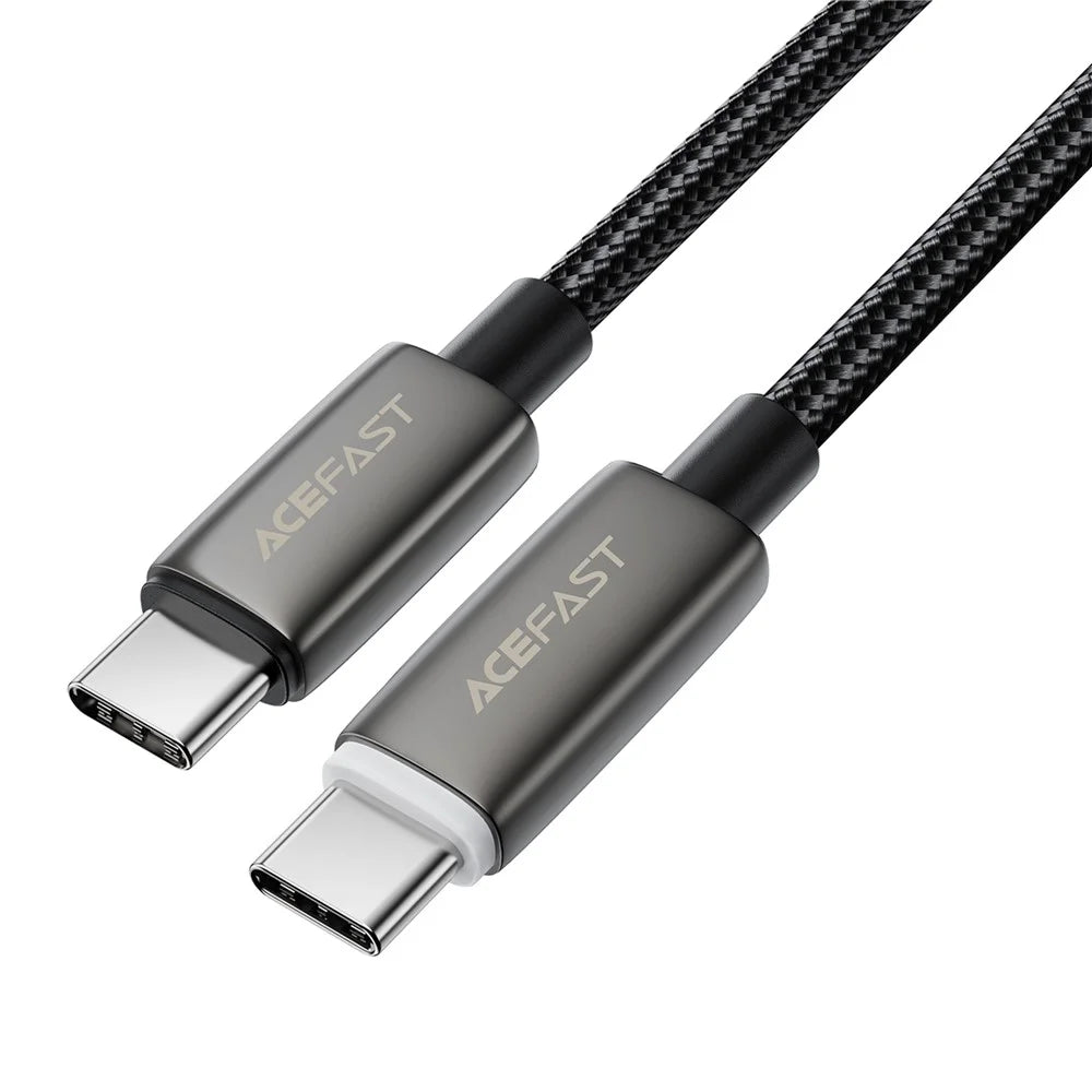 ACEFAST C23-03 1.2m Smart Power Off Charging Cable 3A 60W Fast Charging USB C to USB C Braided Data Cord - 1