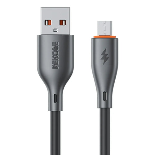 WEKOME WDC-116m Flash Series 1.2m USB to Micro USB 12W Fast Charging PVC Data Cable - Black - 1