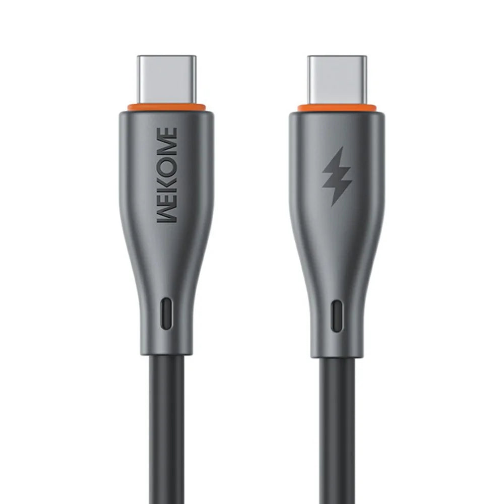 WEKOME WDC-117 Flash Series 1m Type-C to Type-C 65W Fast Charging 480Mbps Data Cable - Black - 1