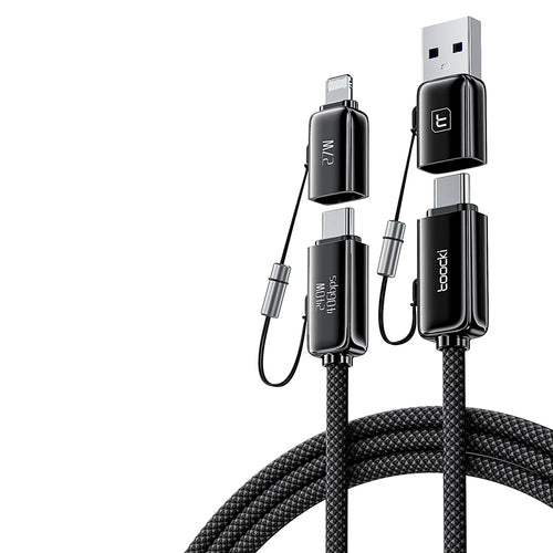 TOOCKI TQ-X95 1.5m USB-A / USB-C to USB-C / iP 240W Fast Charging 40Gbps Data Transfer Nylon Braided Cable - 1