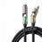 TOOCKI TQ-X103 2m USB-A / USB-C to USB-C / iP 240W Fast Charging Data Cable with Colorful Breathing Light - 1