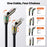 TOOCKI TQ-X103 2m USB-A / USB-C to USB-C / iP 240W Fast Charging Data Cable with Colorful Breathing Light - 4