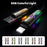 TOOCKI TQ-X103 2m USB-A / USB-C to USB-C / iP 240W Fast Charging Data Cable with Colorful Breathing Light - 6