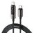 TOOCKI TX107C2 1m 100W Fast Charging USB C to USB C Cable Touch Control LED Display Data Sync Cord - 1
