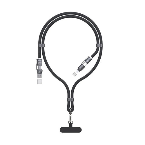 DUDAO L20Max 4 in 1 Fast Charging Cable 65W Braided Lanyard for Apple Huawei Type-C / iP Multi Device Charger - Woven - 1
