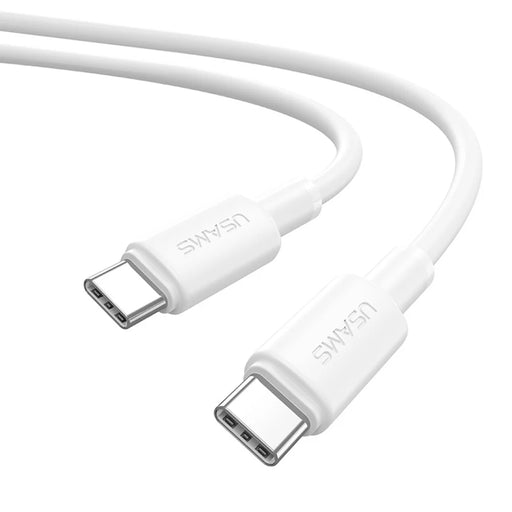 USAMS U90 SJ763 1m Type-C to Type-C Cable 60W Fast Charging Data Transfer Cord - White - 1