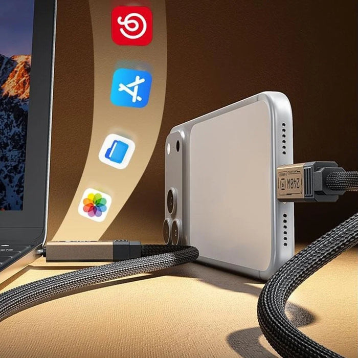 WEKOME WDC-49 Ladon 4 Type-C to Type-C Cable 40Gbps Data Transfer 240W High Power Data Cable - 4