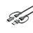 BUDI DC259ATTL12B 4 in 1 1.2m PD 65W USB / Type-C to iP / Type-C Charge Cable Fast Charging Cable - Black - 5
