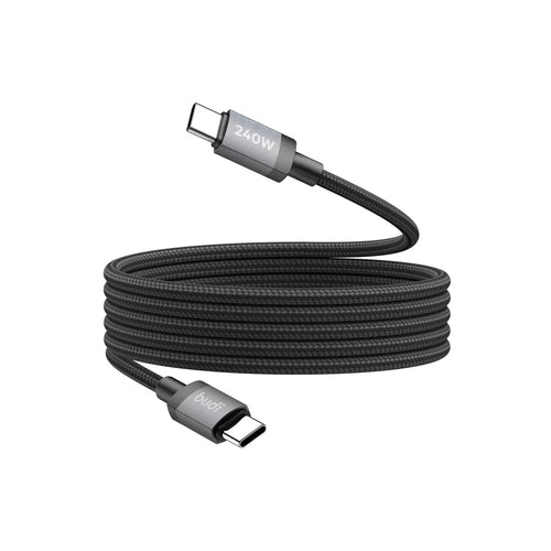 BUDI DC265TT15B 1.5m USB C to USB C PD 240W Fast Charging Magnetic Braided Data Cable - 1