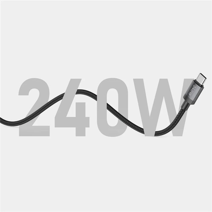 BUDI DC265TT15B 1.5m USB C to USB C PD 240W Fast Charging Magnetic Braided Data Cable - 3